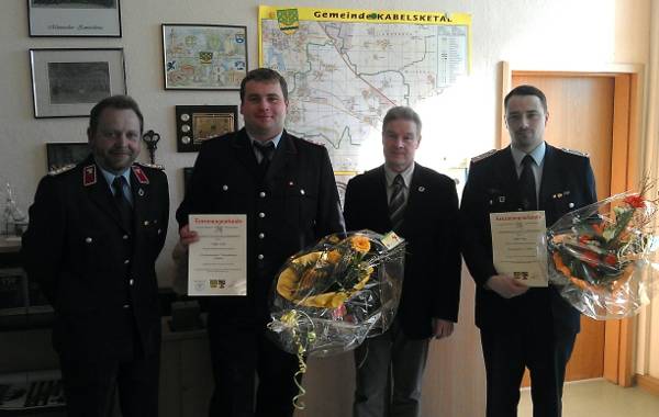 Ernennung des Ortswehrleiters und des Stellvertreters FF Dölbau am 10.04.2012 [(c): Karsten Braun]